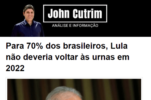 Portal John Cutrim divulga pesquisa realizado pela Paraná Pesquisas