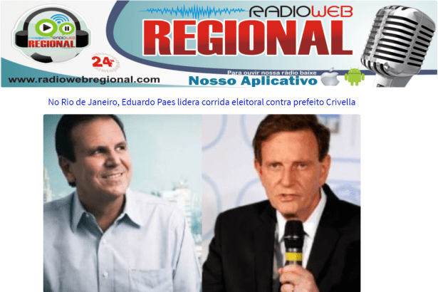 Rádio Web Regional divulga pesquisa realizado pela Paraná Pesquisas