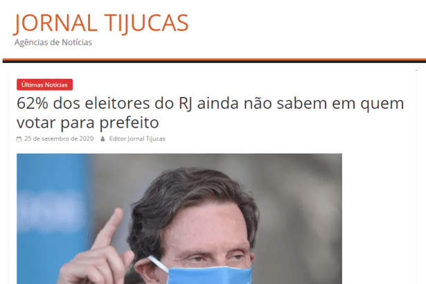 Jornal Tijucas divulga pesquisa realizado pela Paraná Pesquisas