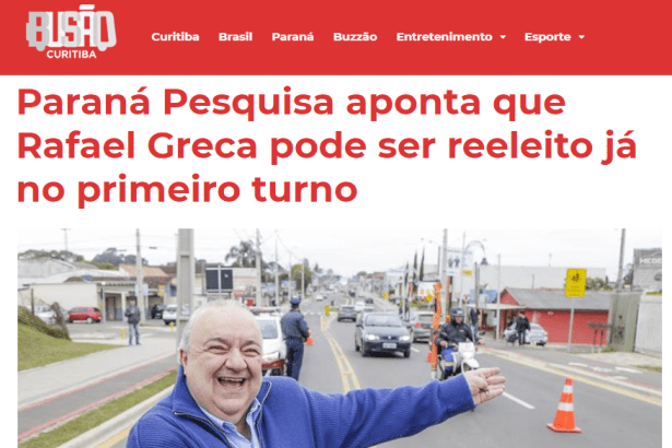 Busão Curitiba divulga pesquisa realizado pela Paraná Pesquisas