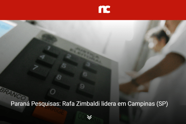 Notícias de Campinas divulga pesquisa realizado pela Paraná Pesquisas