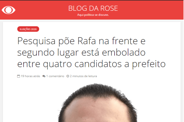 Band - Blog da Rose divulga pesquisa realizado pela Paraná Pesquisas