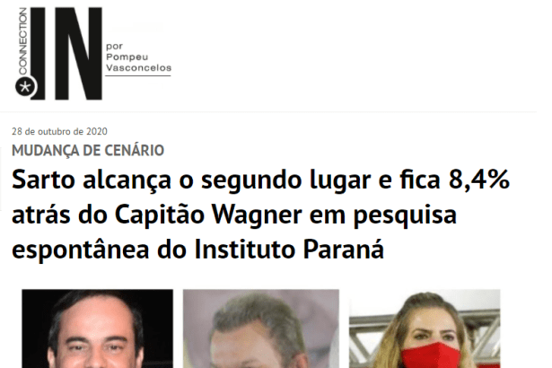 Portal Balada IN divulga pesquisa realizado pela Paraná Pesquisas
