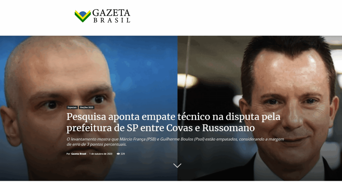 Gazeta Brasil divulga pesquisa realizado pela Paraná Pesquisas 1 Gazeta Brasil divulga pesquisa realizado pela Paraná Pesquisas