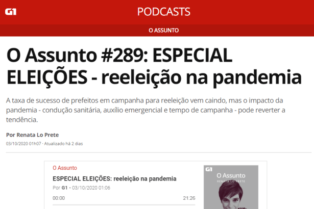 Diretor da Paraná Pesquisas participa de PODCASTS/ G1