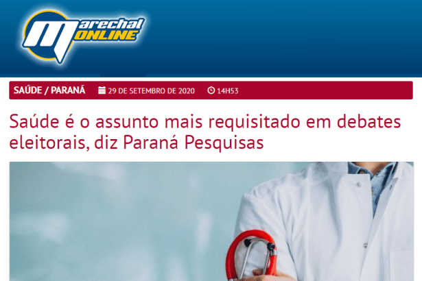 Marechal Online divulga pesquisa realizado pela Paraná Pesquisas