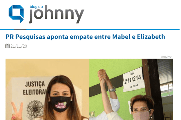 Blog do Johnny divulga pesquisa realizado pela Paraná Pesquisas