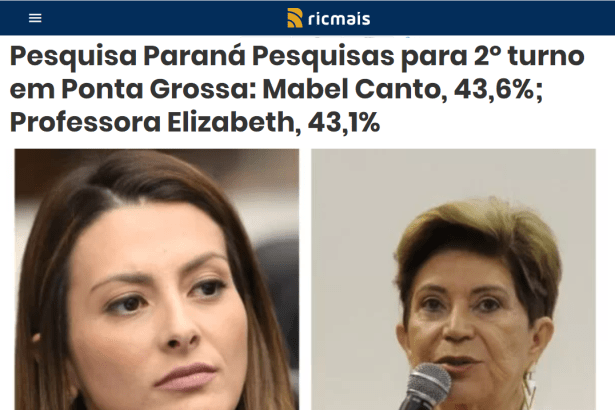 Portal RicMais divulga pesquisa realizado pela Paraná Pesquisas