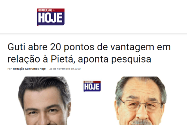 Guarulhos Hoje divulga pesquisa realizado pela Paraná Pesquisas