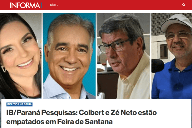 Informa 1 divulga pesquisa realizado pela Paraná Pesquisas