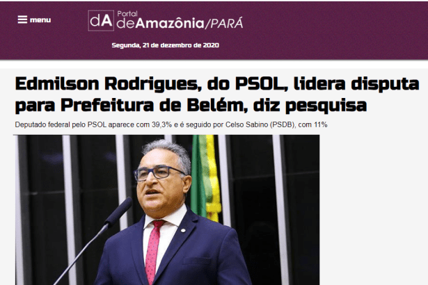 Portal De Amazônia divulga pesquisa realizado pela Paraná Pesquisas