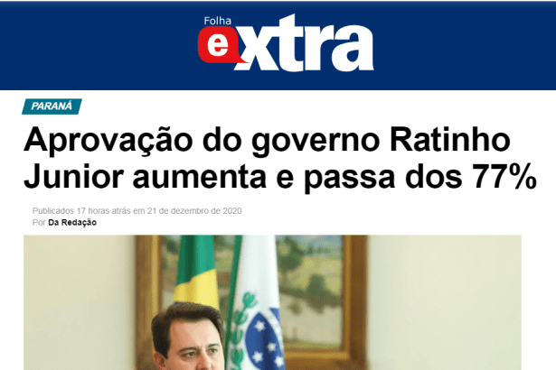 Folha Extra divulga pesquisa realizado pela Paraná Pesquisas