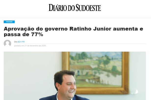 Diário do Sudoeste divulga pesquisa realizado pela Paraná Pesquisas