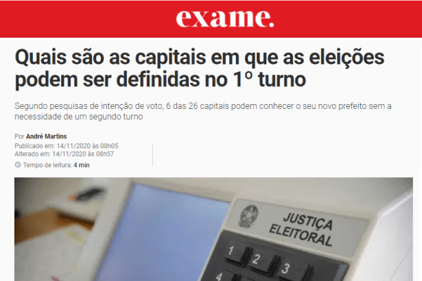 Exame.com a pesquisa realizado pela Paraná Pesquisas