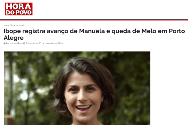 Hora do Povo divulga pesquisa realizado pela Paraná Pesquisas