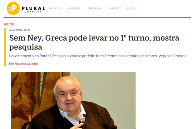 Plural Curitiba divulga pesquisa realizado pela Paraná Pesquisas