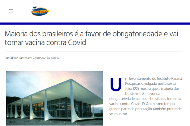 TV Conteúdo divulga pesquisa nacional realizado pela Paraná Pesquisas