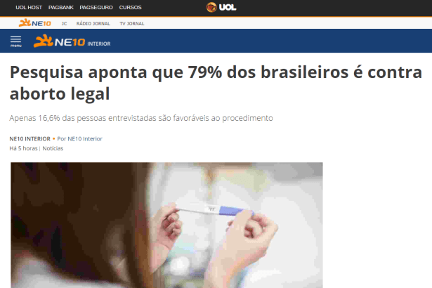 Portal NE10 Interior divulga pesquisa nacional realizado pela Paraná Pesquisas