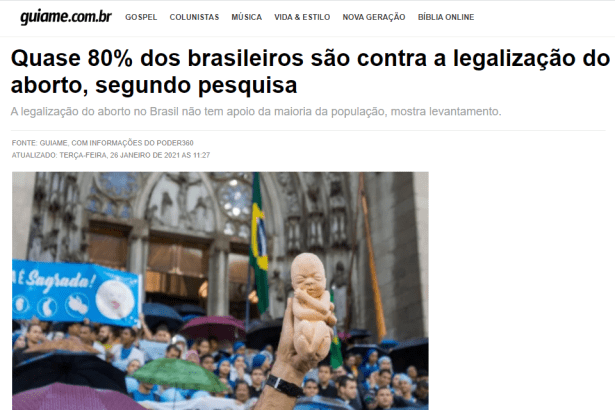 Guiame.com.br divulga pesquisa nacional realizado pela Paraná Pesquisas