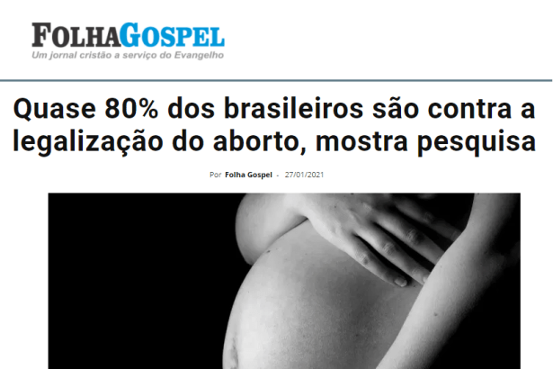 Folha Gospel divulga pesquisa nacional realizado pela Paraná Pesquisas