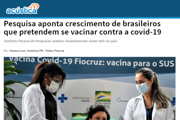 Acústica FM divulga pesquisa nacional realizado pela Paraná Pesquisas