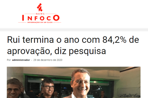 News Infoco divulga pesquisa realizado pela Paraná Pesquisas