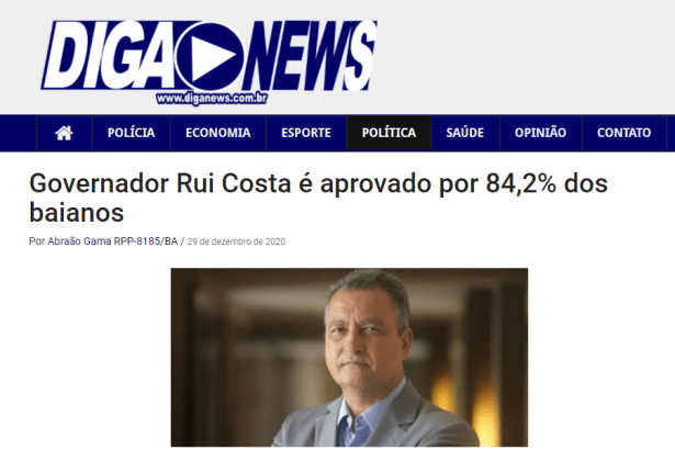 Diga News divulga pesquisa realizado pela Paraná Pesquisas