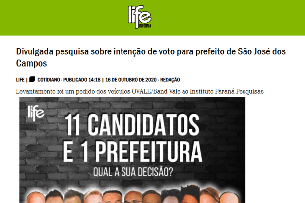 Informa Life divulga pesquisa realizado pela Paraná Pesquisas