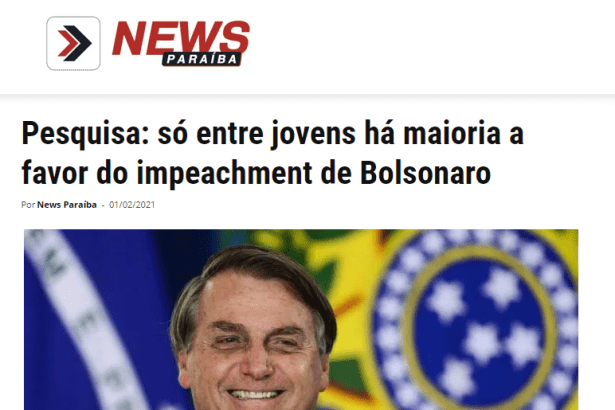 News Paraíba divulga pesquisa nacional realizado pela Paraná Pesquisas