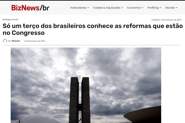 BizNews/BR divulga pesquisa nacional realizado pela Paraná Pesquisas