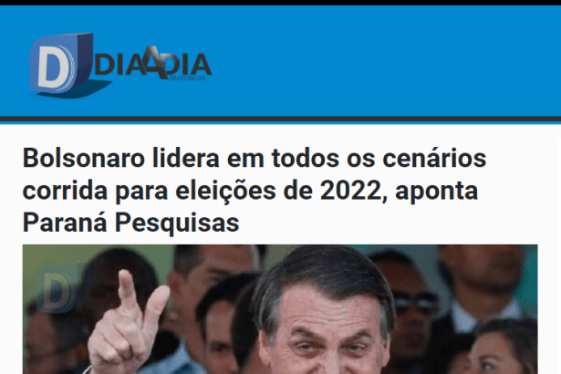 Dia A Dia Arapongas divulga pesquisa nacional realizado pela Paraná Pesquisas