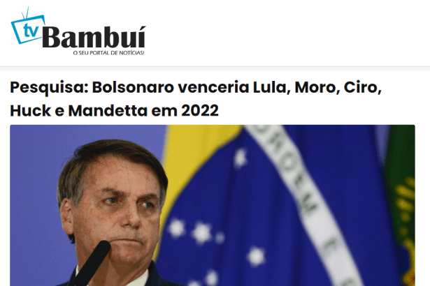 TV Bambuí divulga pesquisa nacional realizado pela Paraná Pesquisas