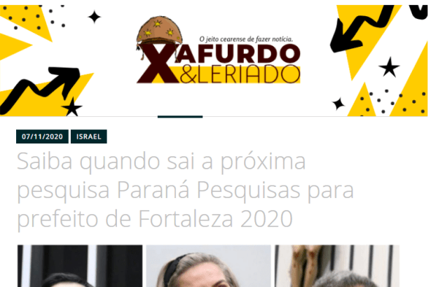 Xafurdo e Leriado divulga pesquisa realizado pela Paraná Pesquisas