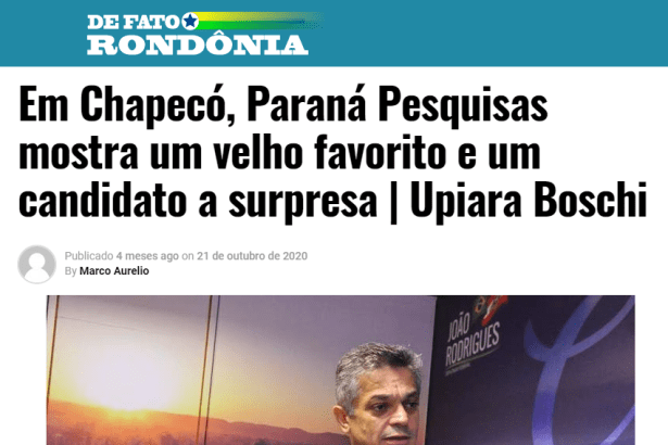 De Fato Rondônia divulga pesquisa realizado pela Paraná Pesquisas