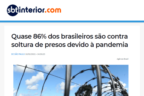 SBT Interior.com divulga pesquisa nacional realizado pela Paraná Pesquisas