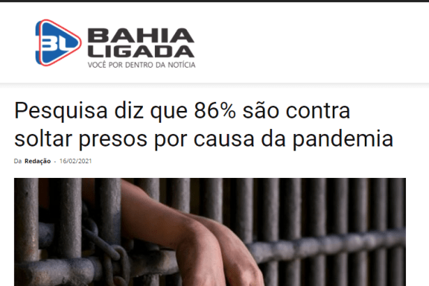 Bahia Ligada divulga pesquisa nacional realizado pela Paraná Pesquisas