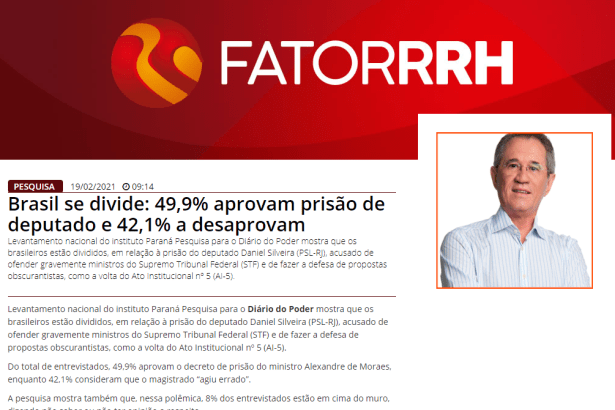 Fator RRH divulga pesquisa nacional realizado pela Paraná Pesquisas