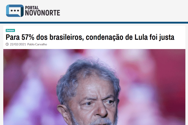 Portal Novonorte divulga pesquisa nacional realizado pela Paraná Pesquisas