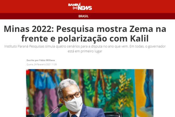 Bambuí News divulga pesquisa realizado pela Paraná Pesquisas