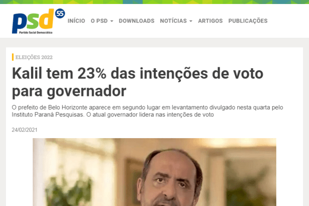 Portal PSD divulga pesquisa realizado pela Paraná Pesquisas