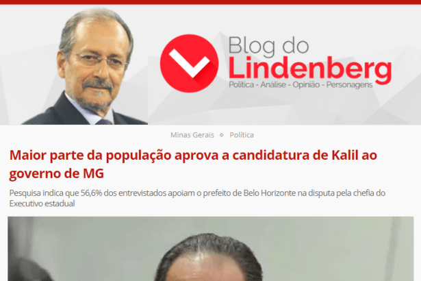 Blog do Lindenberg divulga pesquisa realizado pela Paraná Pesquisas