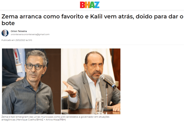 Portal BHAZ divulga pesquisa realizado pela Paraná Pesquisas