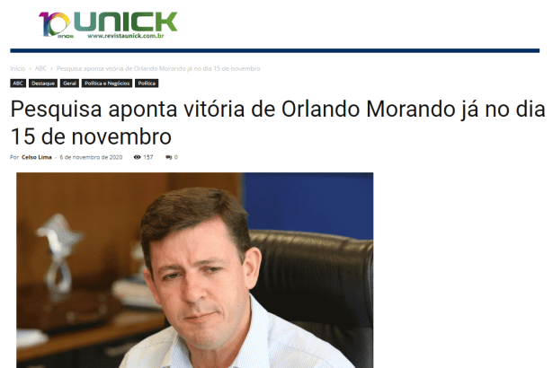 Revista Unick divulga pesquisa realizado pela Paraná Pesquisas