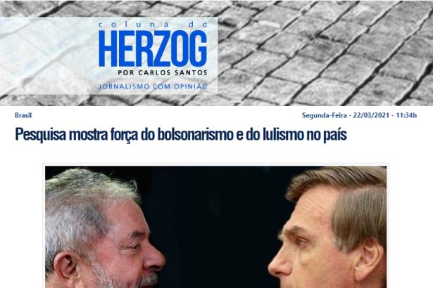 Coluna do Herzog - Blog Carlos Santos divulga pesquisa realizado pela Paraná Pesquisas
