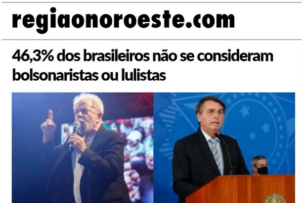 Regiaonoroeste.com divulga pesquisa realizado pela Paraná Pesquisas