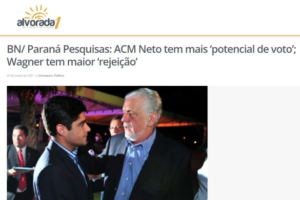 Alvorada 1 divulga pesquisa realizado pela Paraná Pesquisas