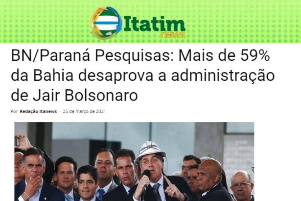 Itatim News divulga pesquisa realizado pela Paraná Pesquisas