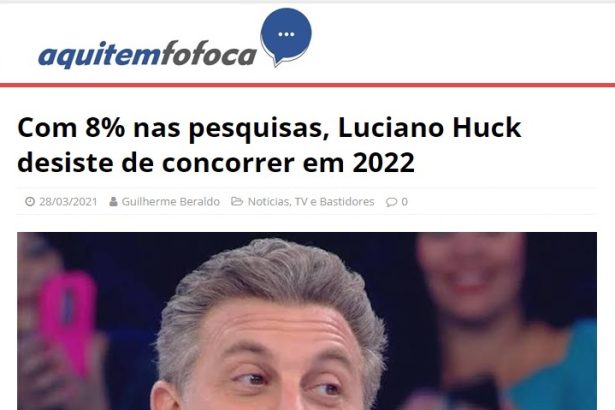 Aqui Tem Fofoca divulga pesquisa realizado pela Paraná Pesquisas