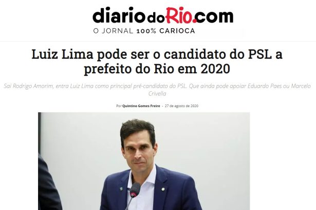 Diário do Rio cita pesquisa realizado pela Paraná Pesquisas
