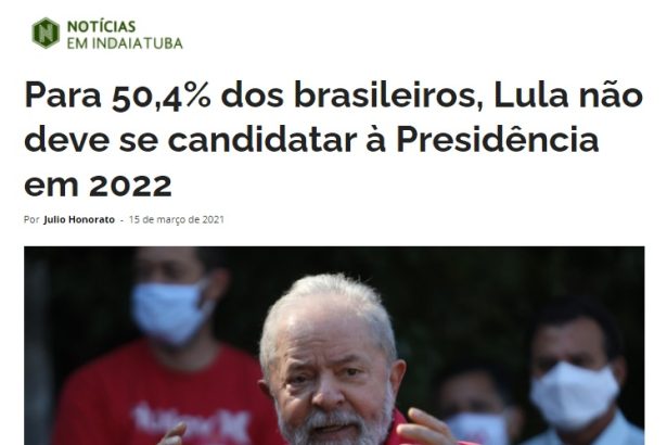 Notícias em Indaiatuba divulga pesquisa realizado pela Paraná Pesquisas